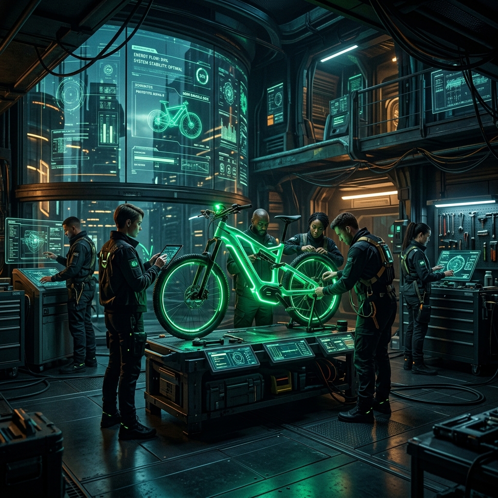 Notre équipe travaillant sur un VAE prototype